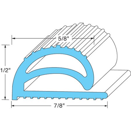 Allpoints Compression Gasket  1/2" Height, 50' 741320